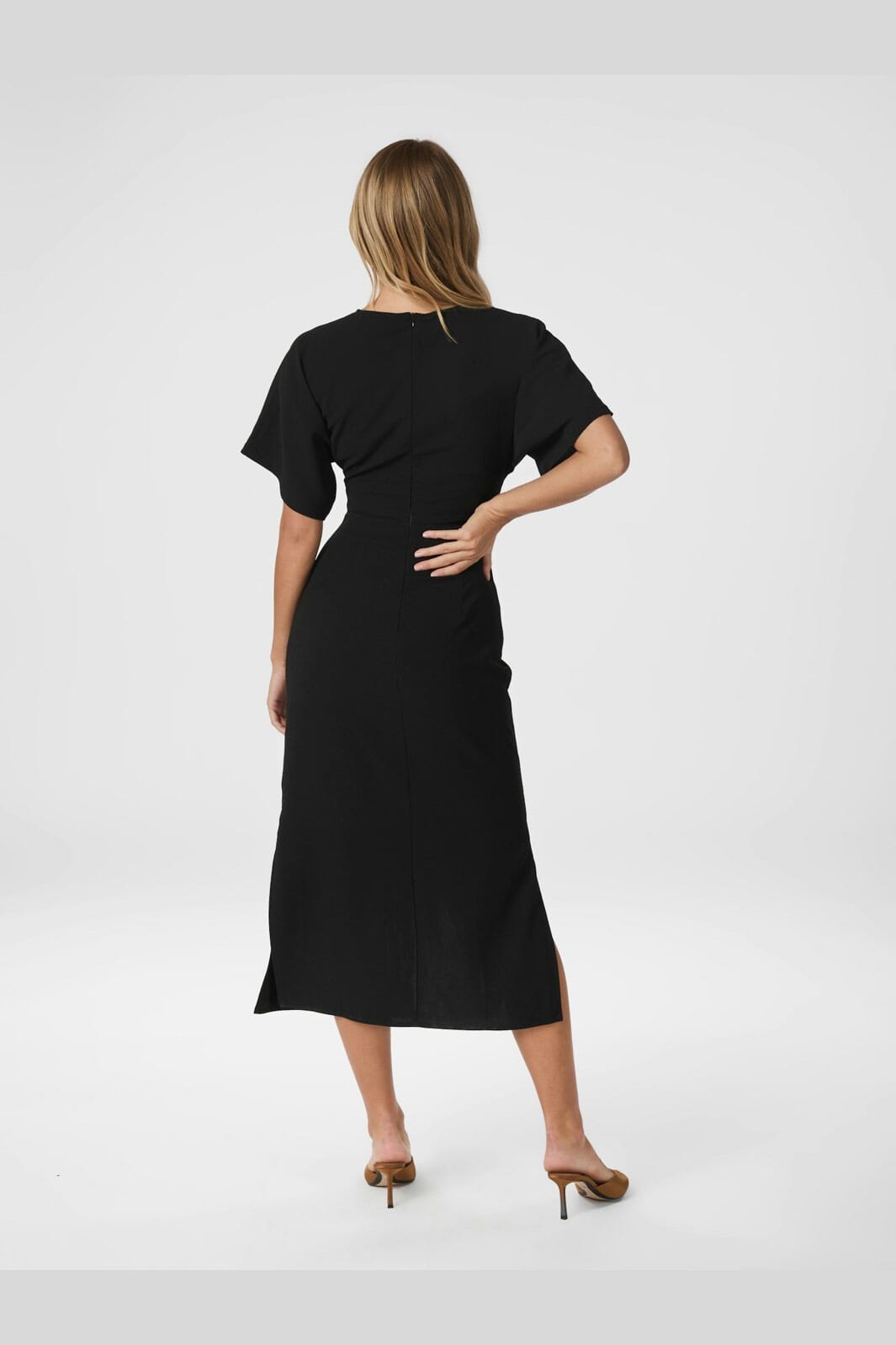 Neo Noir - Miloine Drape Dress 166132 - 100 - Black