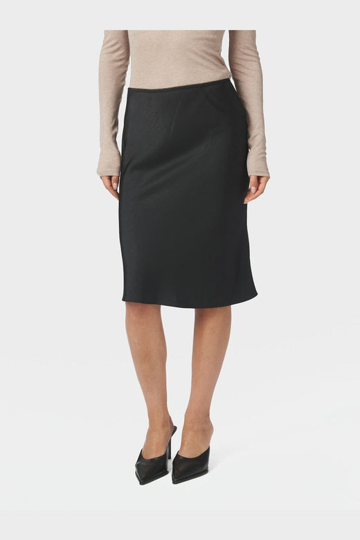 Neo Noir - Mindie Heavy Sateen Skirt 170112 - 100 - Black
