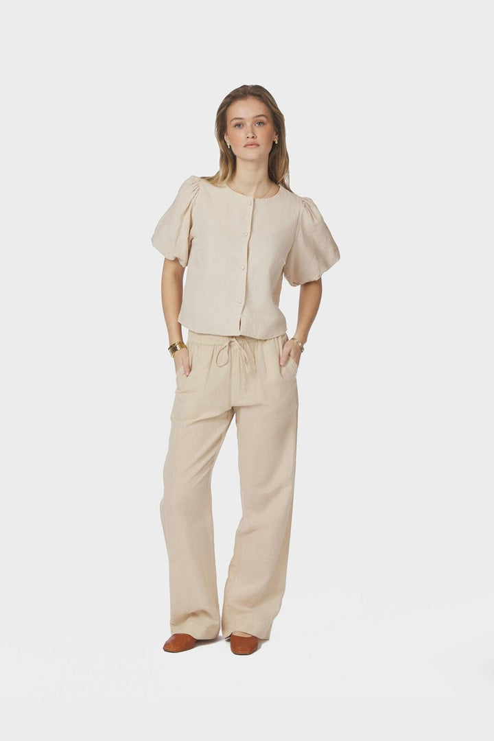 Neo Noir - Moisa Linen Blouse 169314 - 213 - Sand