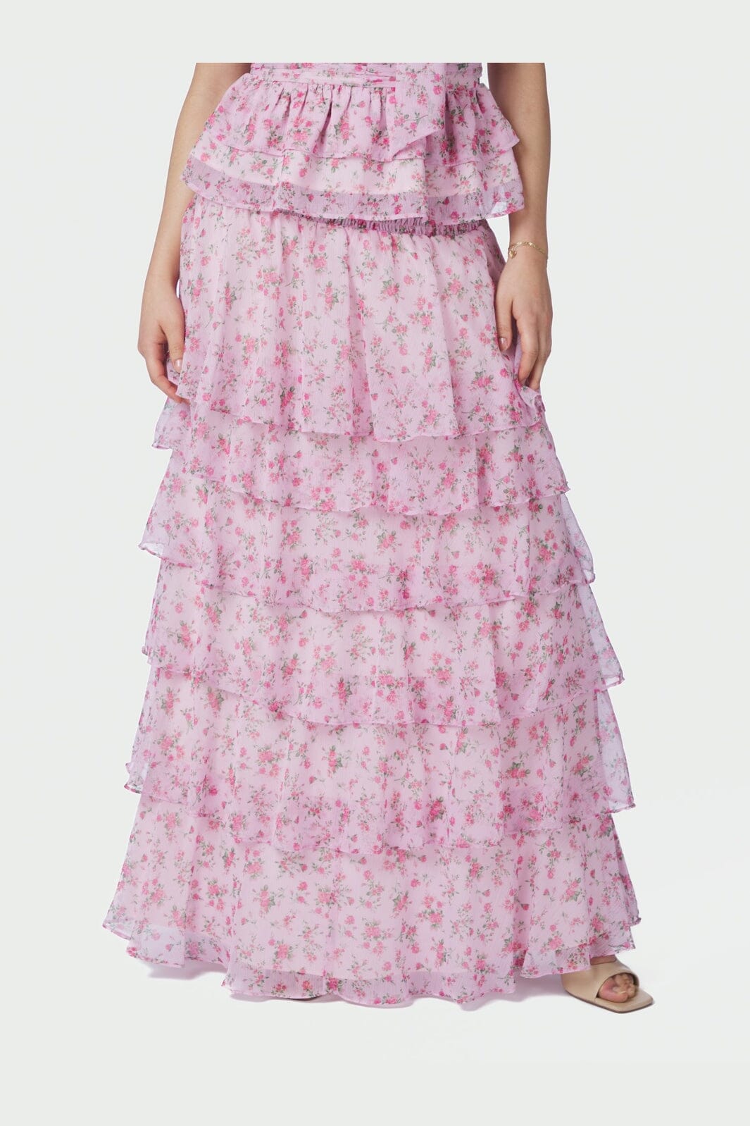 Neo Noir - Morris Meadow Printed Skirt 166447 - 754 - Light Pink