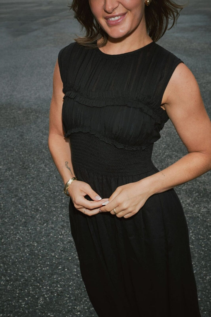 Neo Noir - Myrna S Voile Dress 166127 - 100 - Black Kjoler 