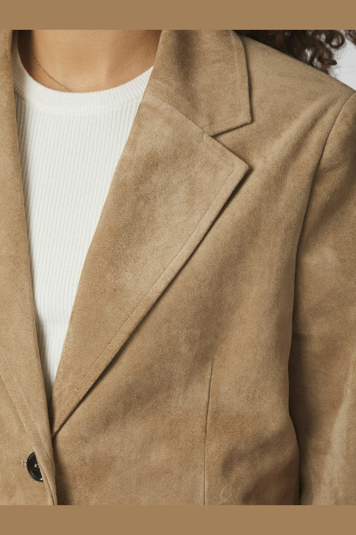 Neo Noir - Namy Imitated Suede Blazer 164548 - 213 - Sand
