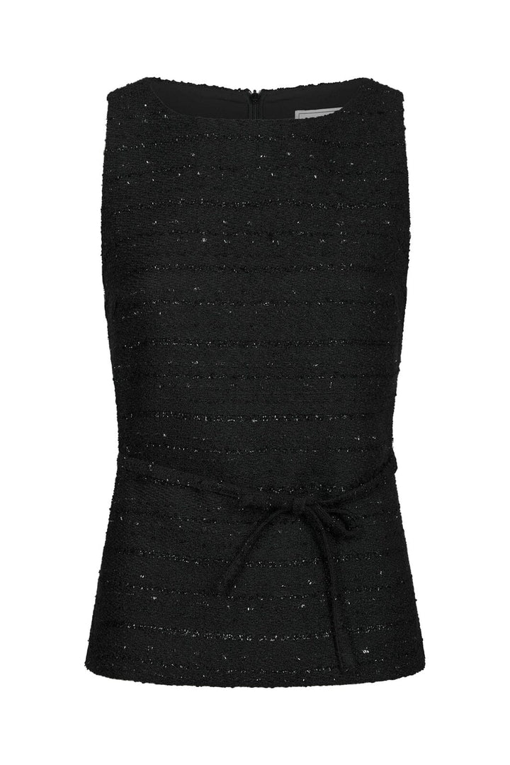 Neo Noir - Nassa Boucle Glitz Top 170369 - 100 - Black
