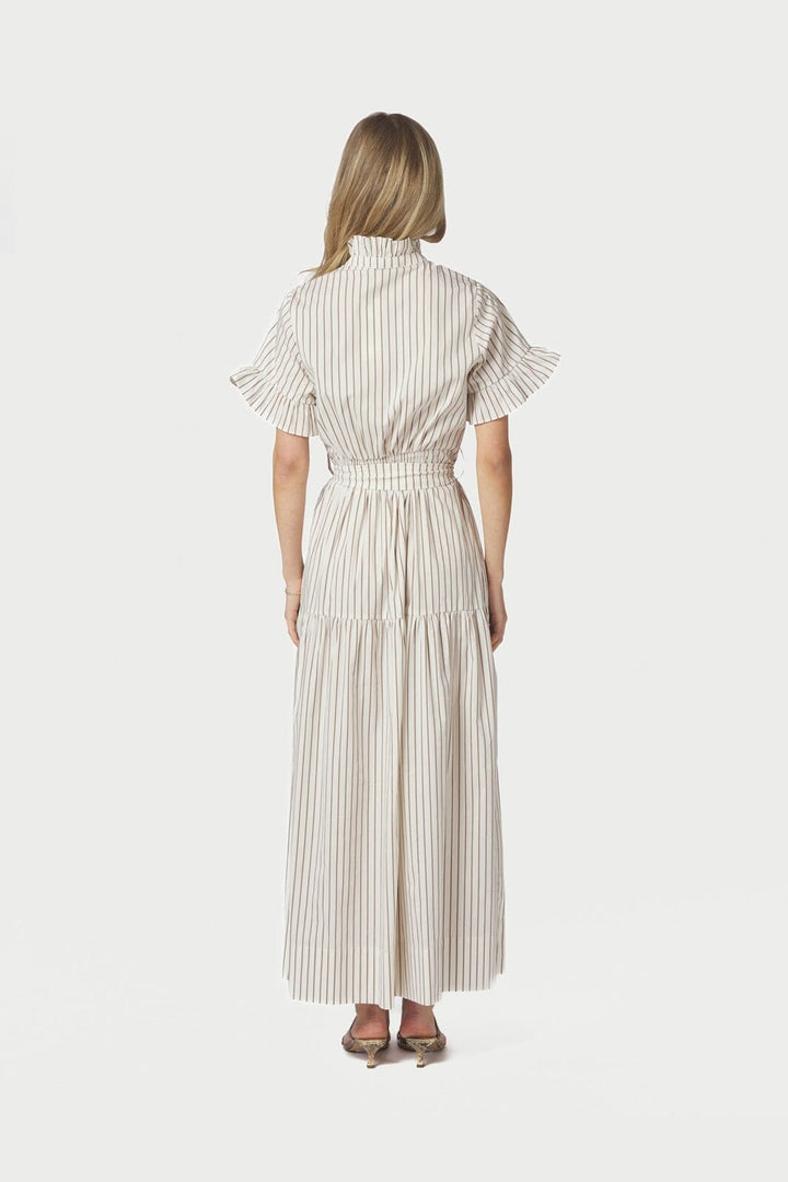 Neo Noir - Nellie Wide Stripe Dress 168228 - 124 - Ivory