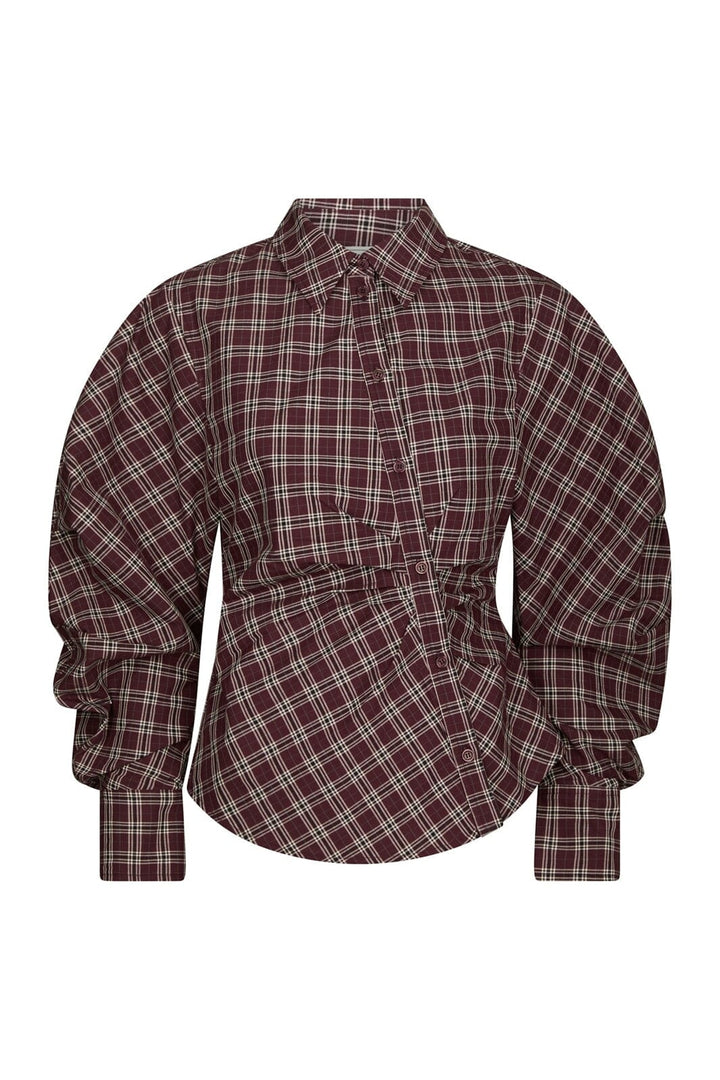 Neo Noir - Neoella Medium Check Shirt 168469 - 182 - Plum