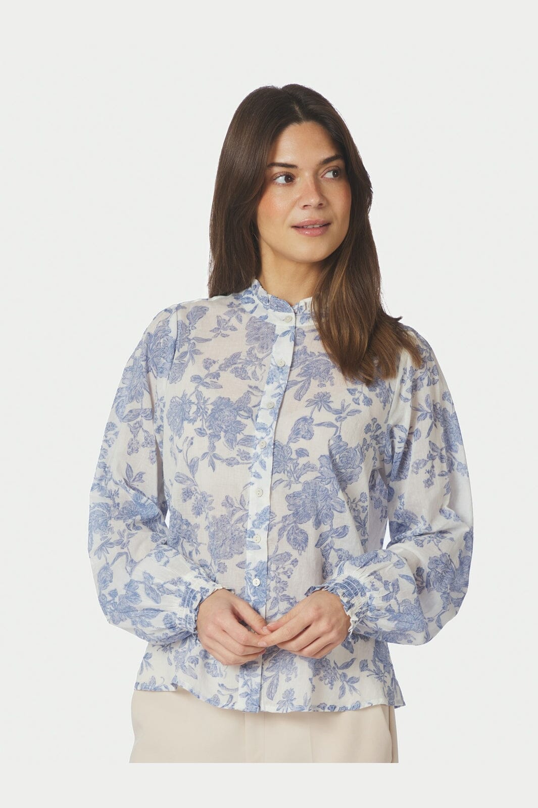 Neo Noir - Oda Flower Spring Shirt 168714 - 120 - White