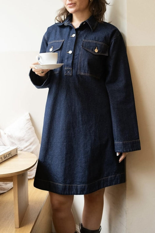 Neo Noir - Paras Denim Dress 163381 - 534 - Dark Blue Kjoler 