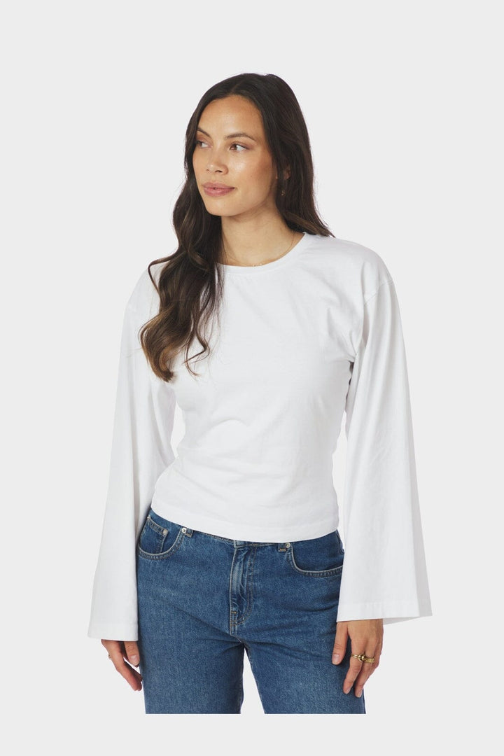 Neo Noir - Paska Boxy Long Tee 165973 - 120 - White
