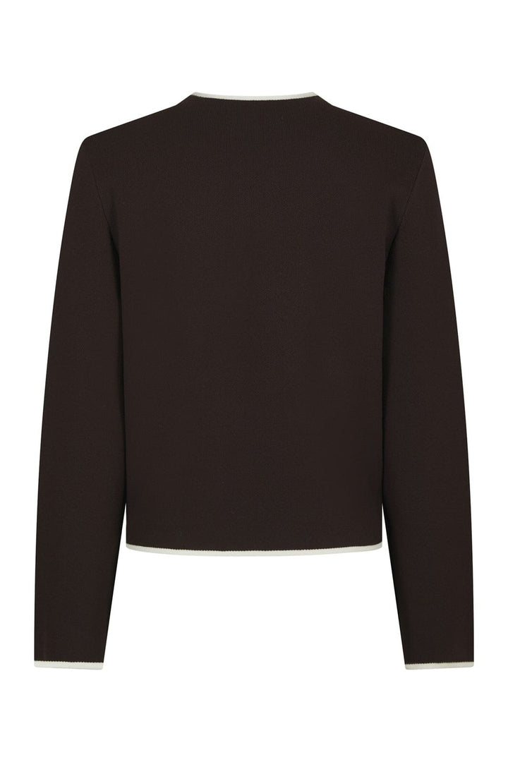 Neo Noir - Quiana Two-Way Zip Knit 170511 - 676 - Dark Brown