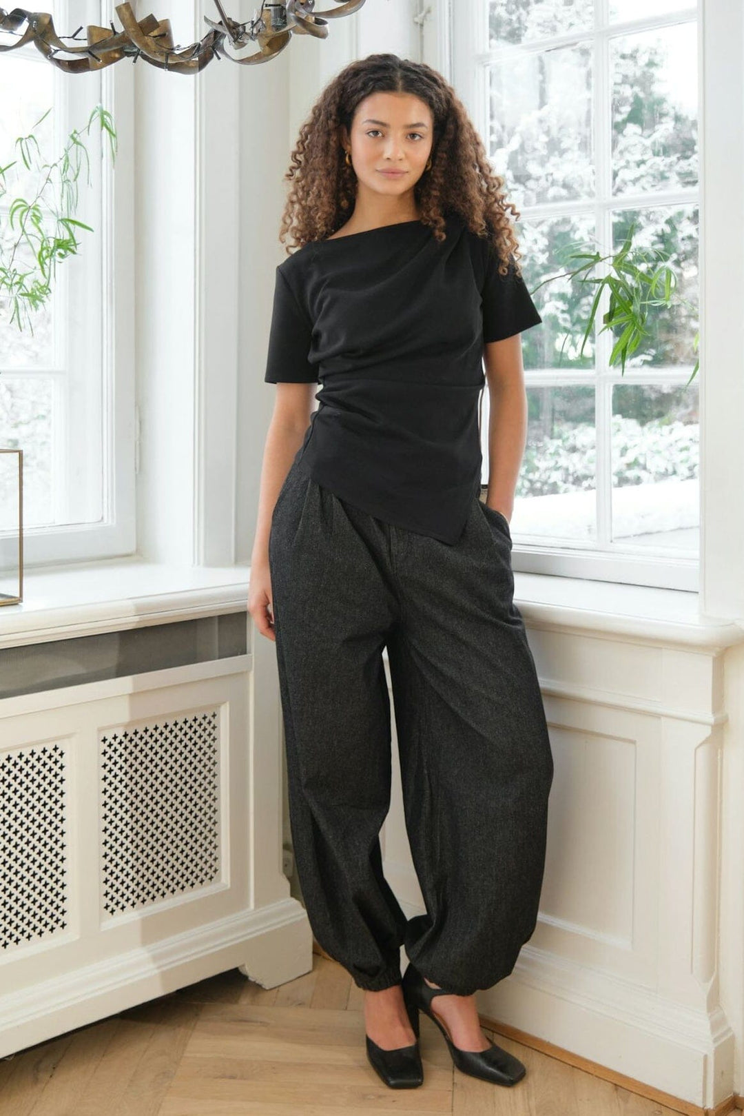 Neo Noir - Rasmine Soft Blouse 165739 - 100 - Black Toppe 