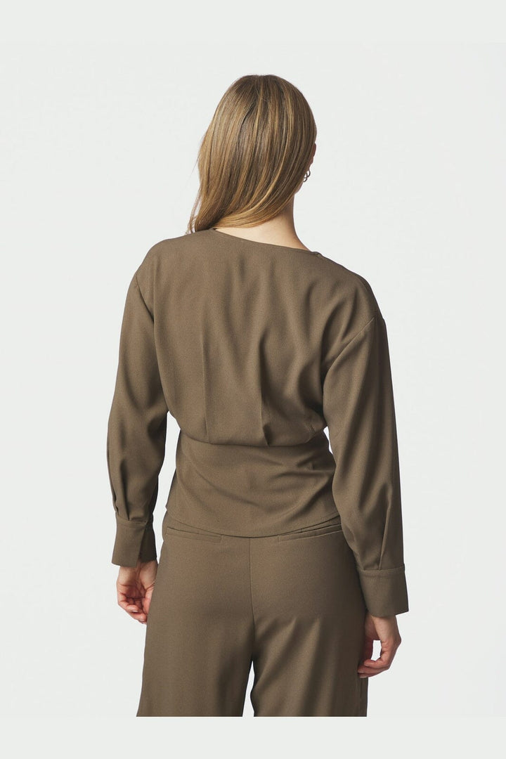 Neo Noir - Reline Crepe Blouse 166171 - 176 - Khaki