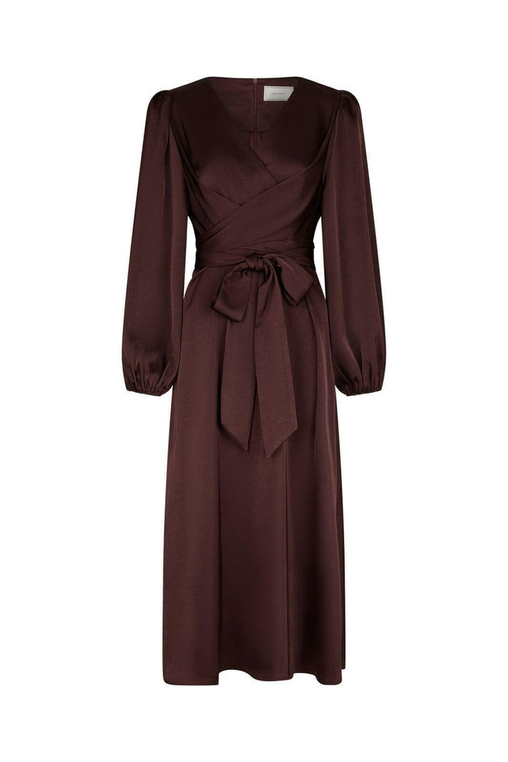 Neo Noir - Rimini Heavy Sateen Dress 163039 - 174 - Burgundy