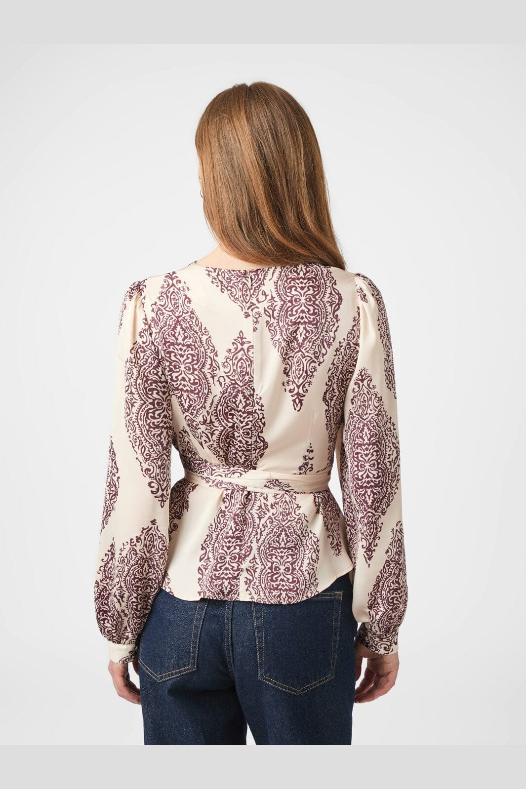 Neo Noir - Rista Paisley Drop Blouse 166208 - 174 - Burgundy