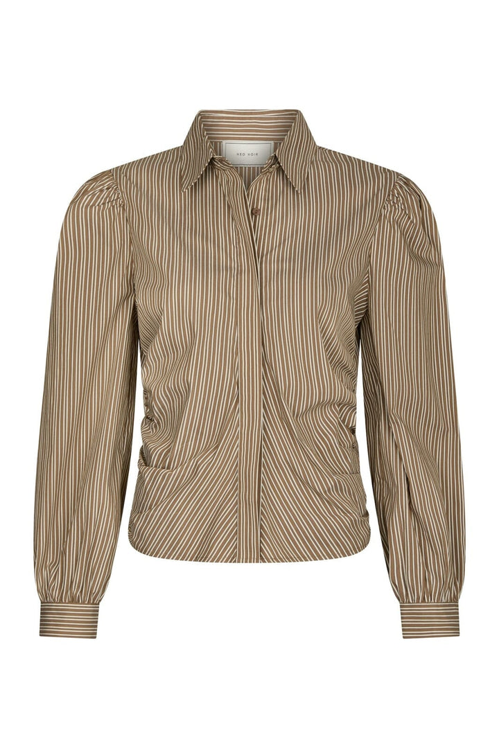 Neo Noir - Ritta Stripe Shirt 167224 - 928 - Light Brown