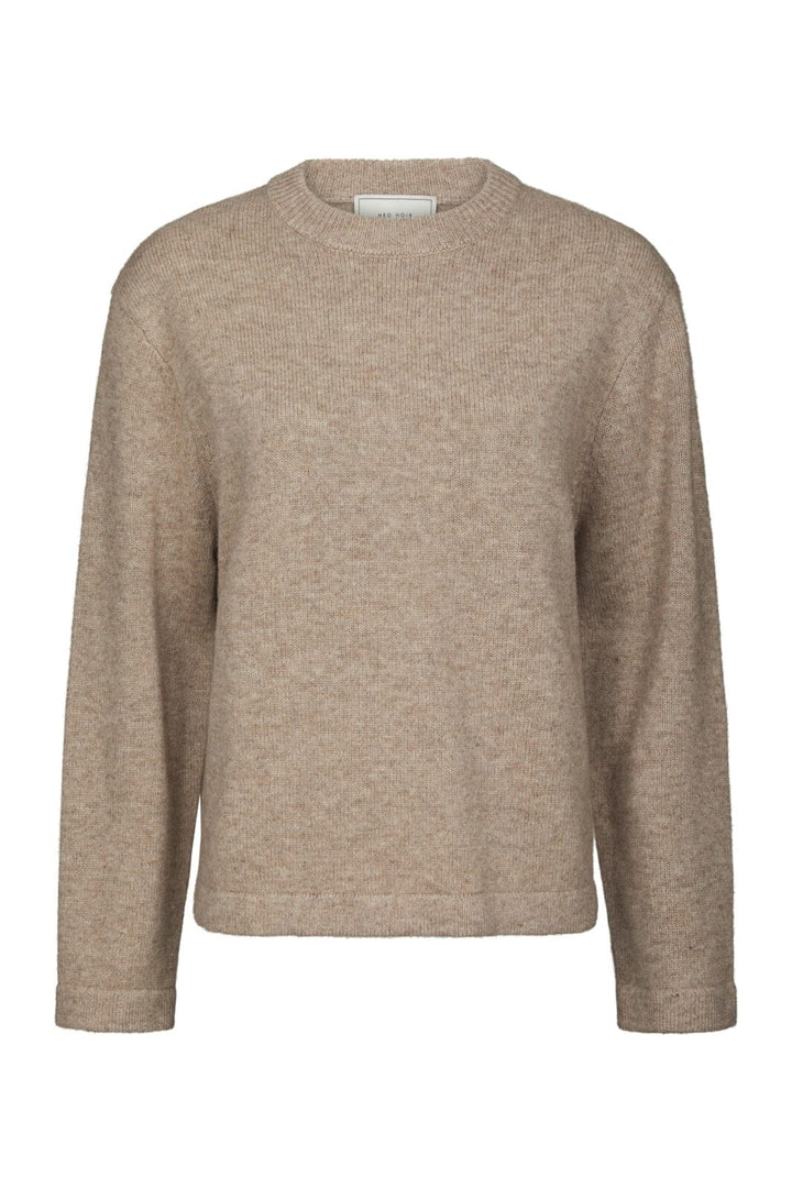 Neo Noir - Rivi Solid Knit Blouse 165924 - 976 - Beige Melange
