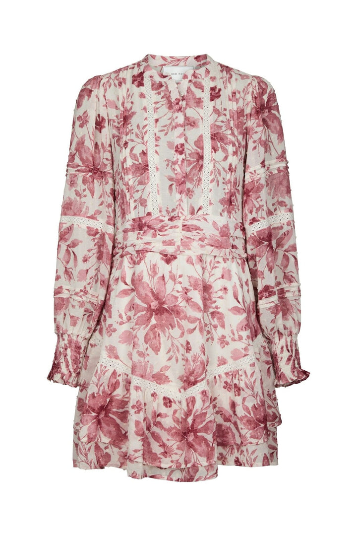 Neo Noir - Roberta Flower Print Dress 168697 - 823 - Evening Rose