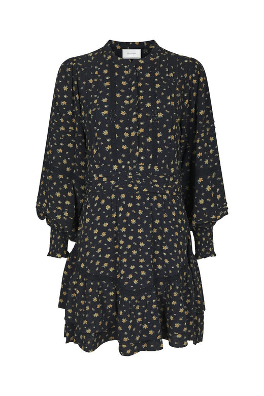 Neo Noir - Roberta Small Flower Dress 170527 - 100 - Black
