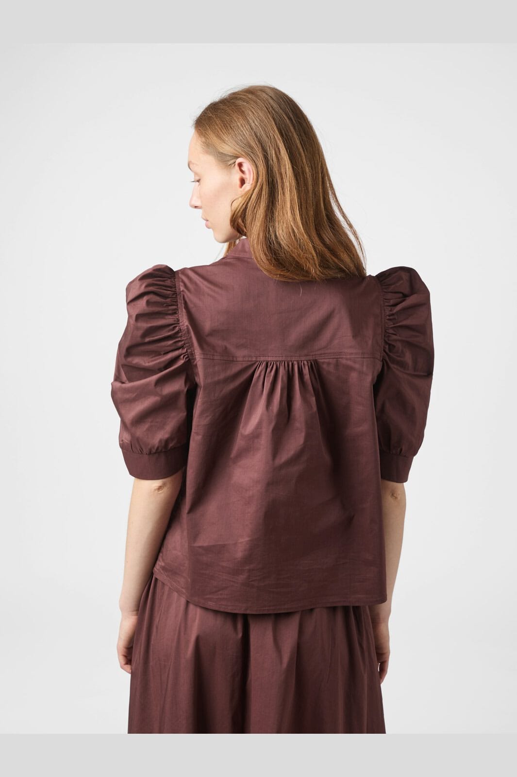 Neo Noir - Roella Poplin Blouse 164283 - 174 - Burgundy