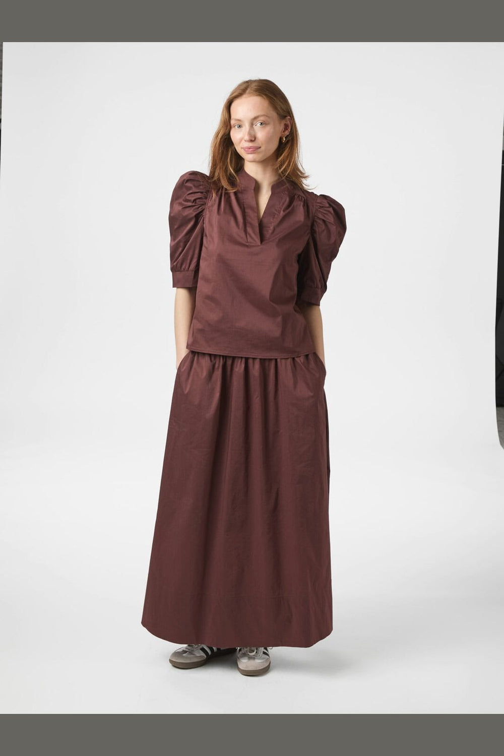 Neo Noir - Roella Poplin Blouse 164283 - 174 - Burgundy