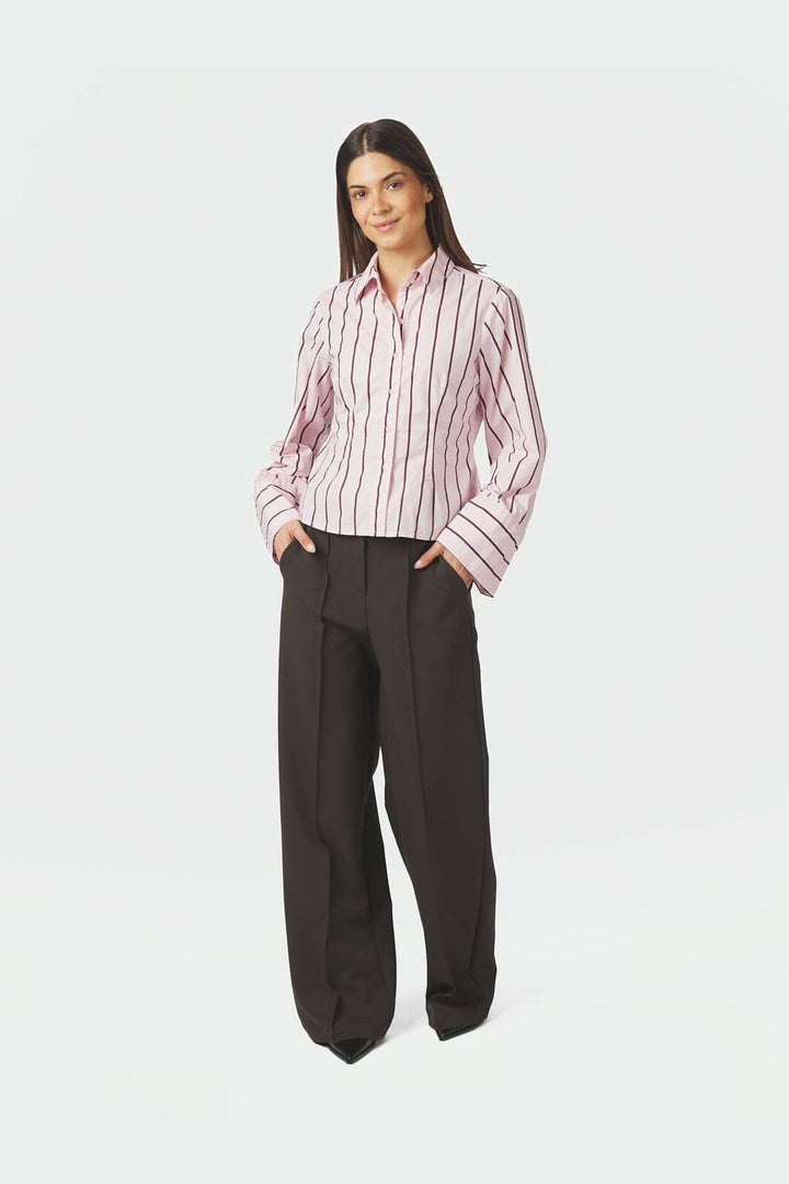 Neo Noir - Rosa Wide Stripe Shirt 169704 - 754 - Light Pink