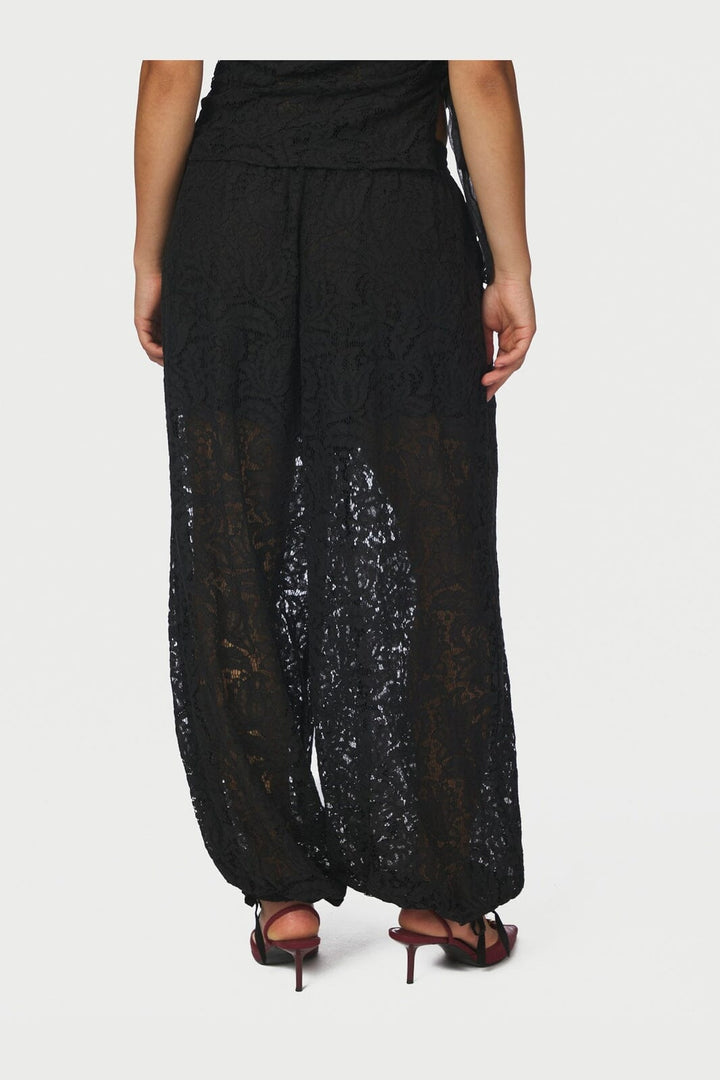 Neo Noir - Roxane Lace Balloon Pants 171670 - 100 - Black