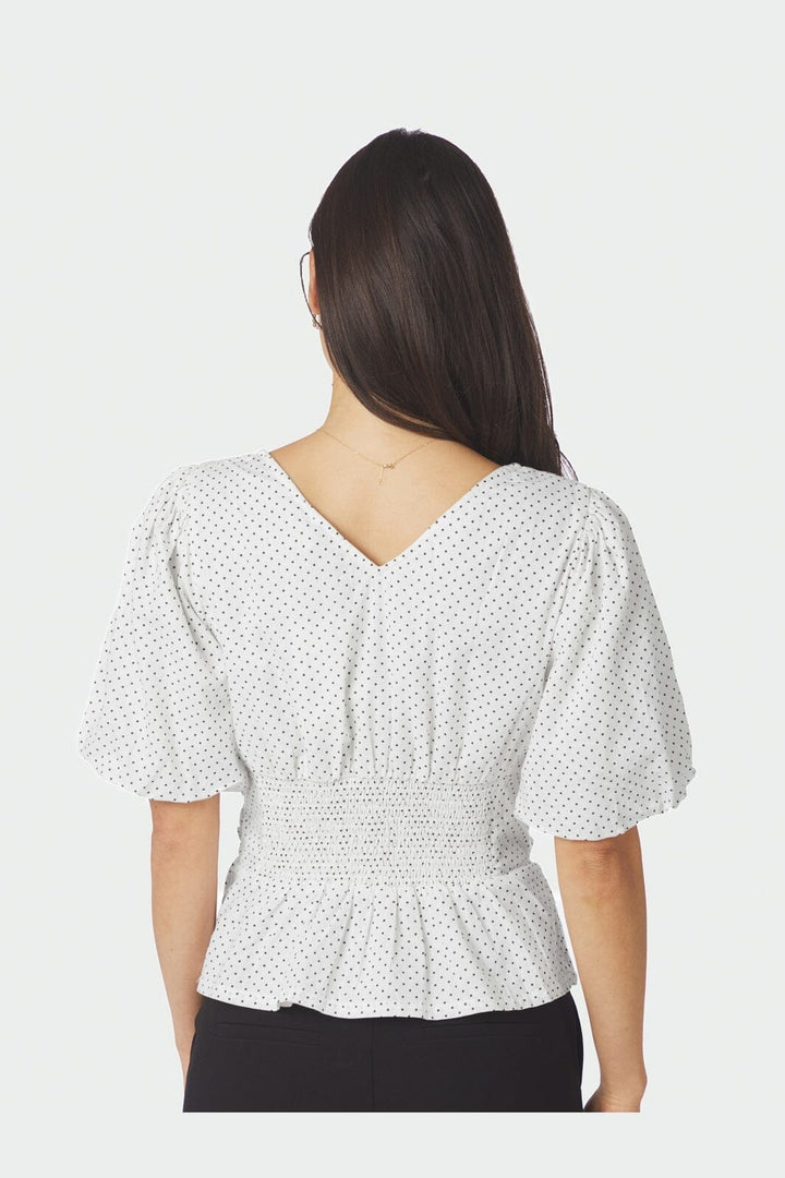 Neo Noir - Sapura Mini Dot Blouse 168957 - 120 - White