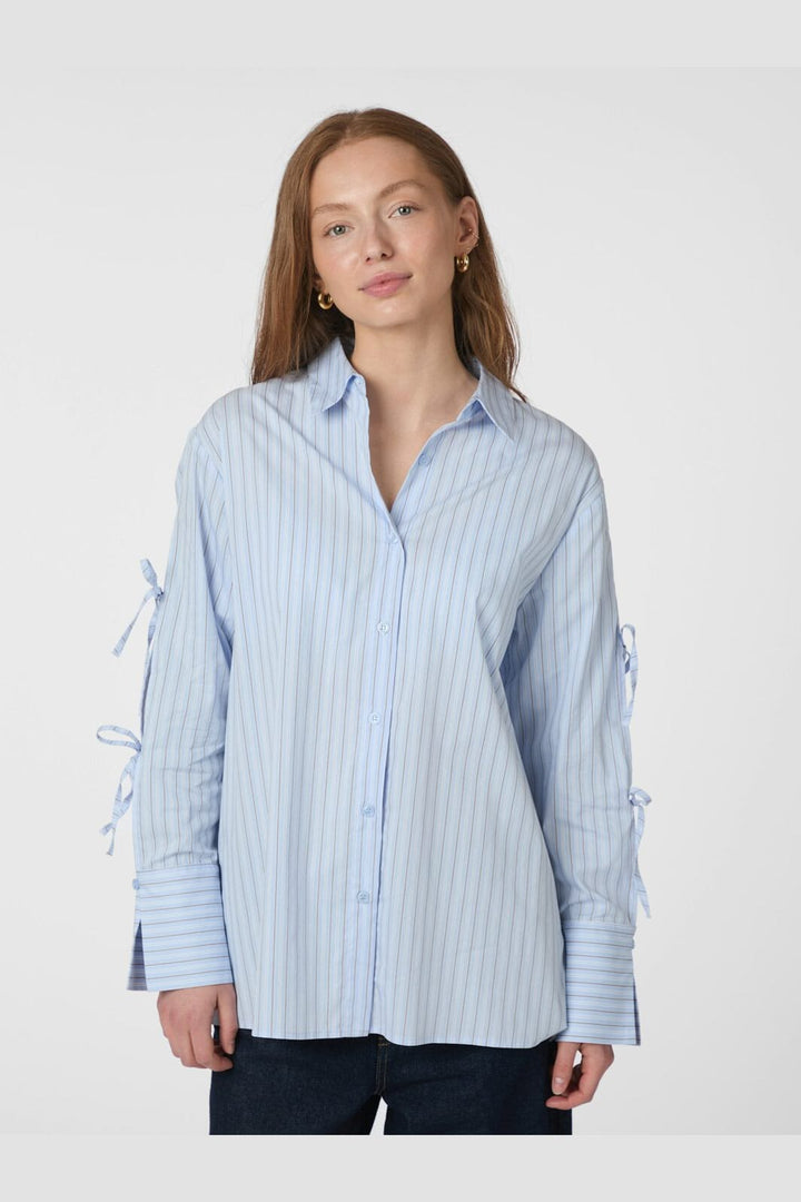 Neo Noir - Selini Multi Stripe Shirt 165889 - 145 - Light Blue