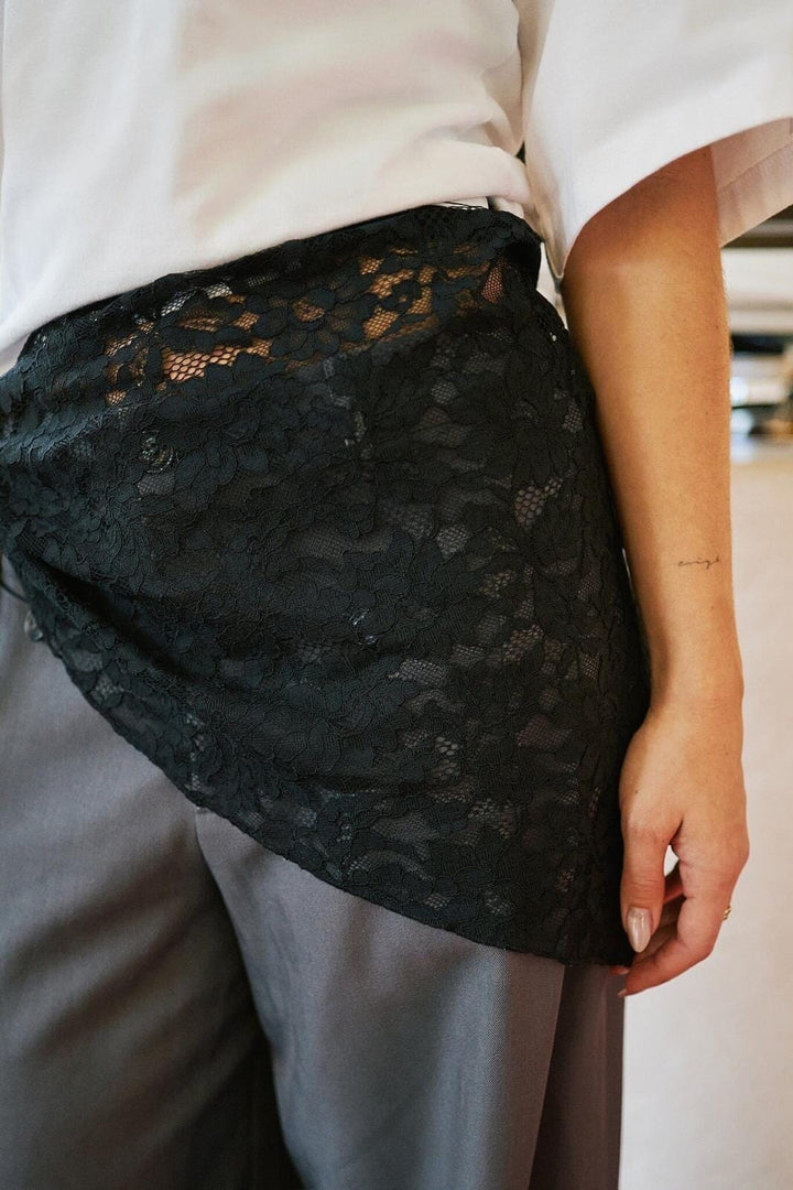 Neo Noir - Serina Lace Scarf 168194 - 100 - Black Tørklæder 
