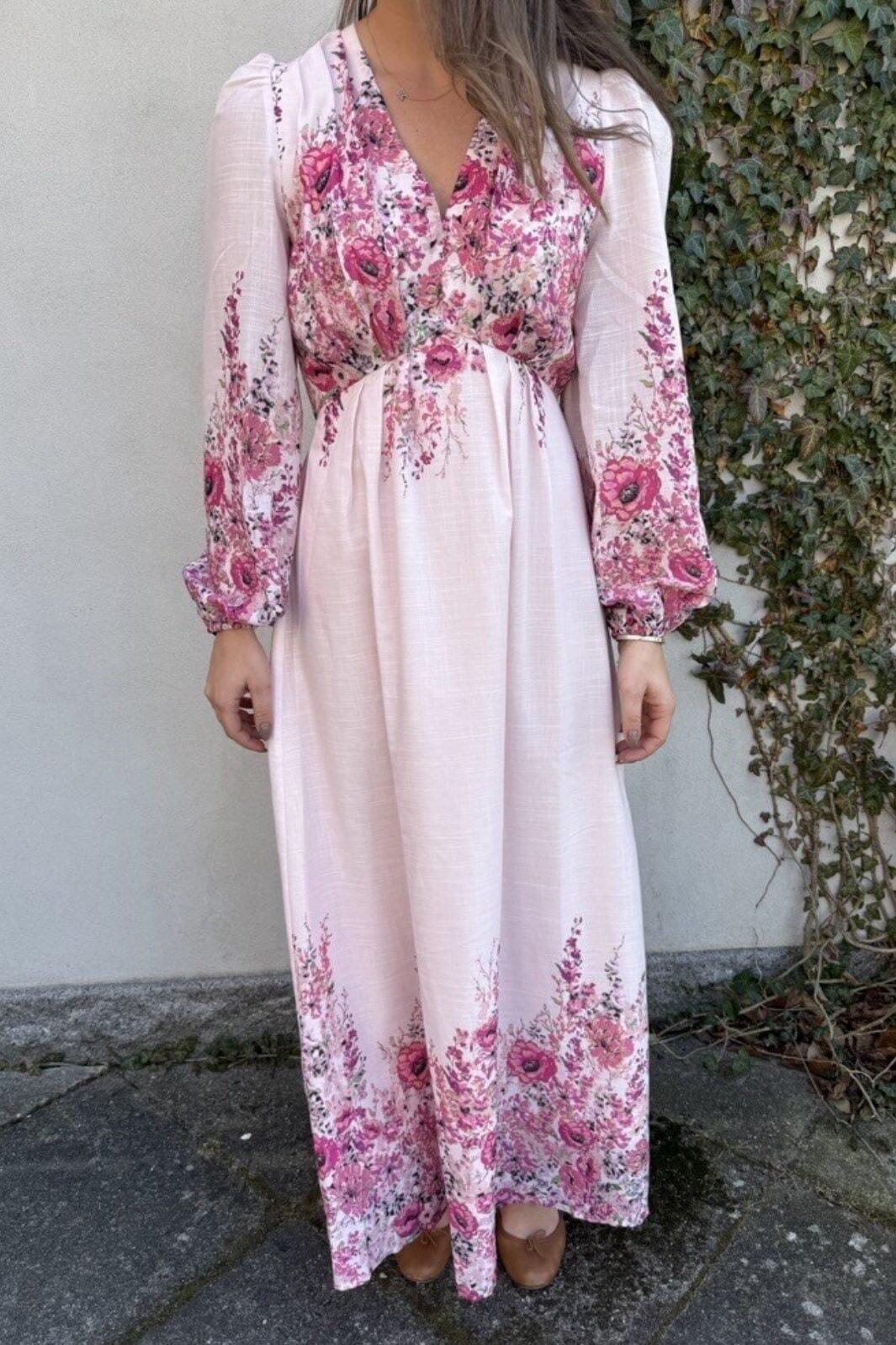 Neo Noir - Silfi Flower Print Dress 164828 - 165 - Rose