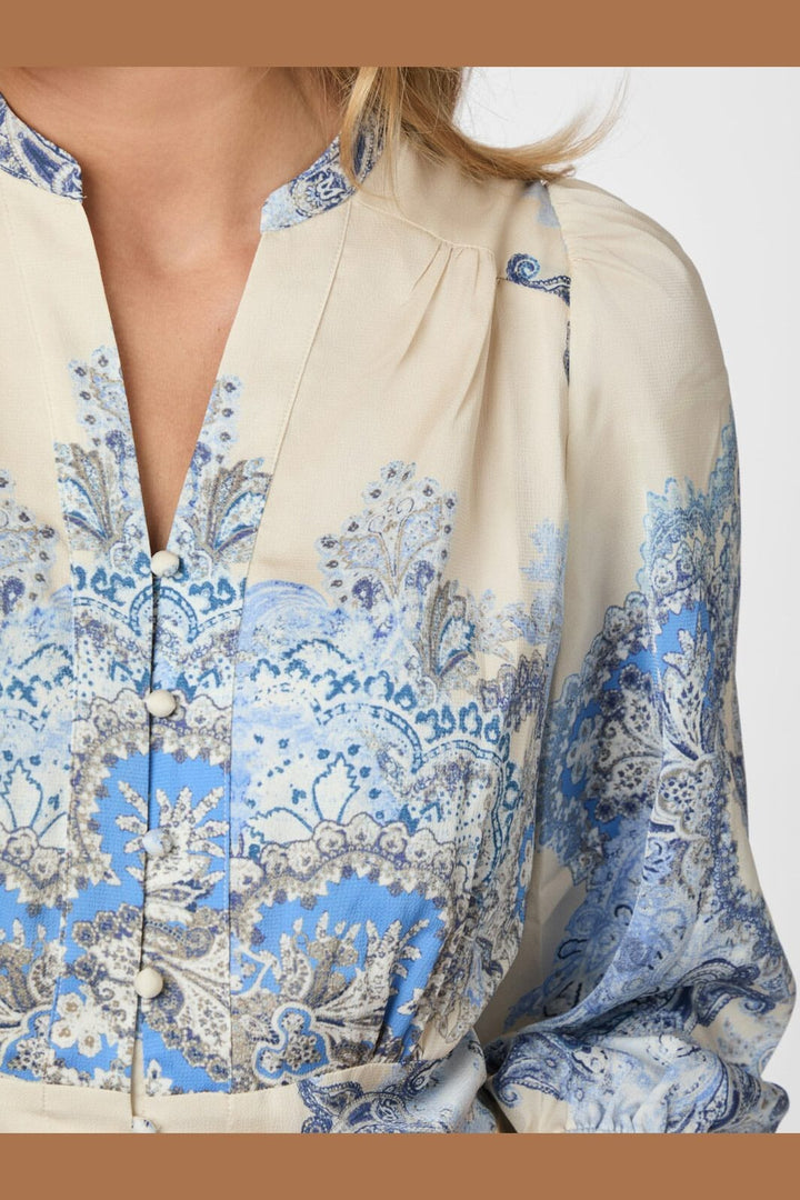 Neo Noir - Stellar Artist Paisley Dress 165339 - 510 - Powder Blue