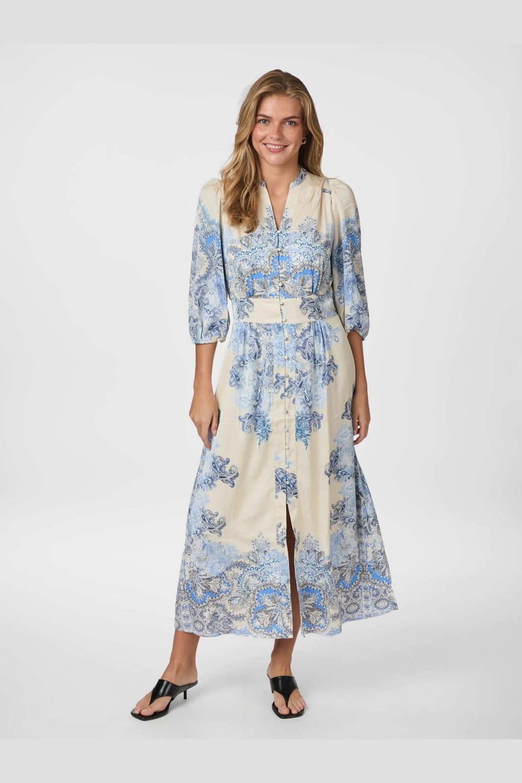 Neo Noir - Stellar Artist Paisley Dress 165339 - 510 - Powder Blue