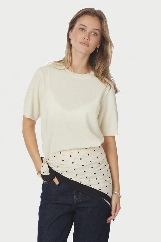 Neo Noir - Tamma Big Dot Scarf 167851 - 121 - Off White