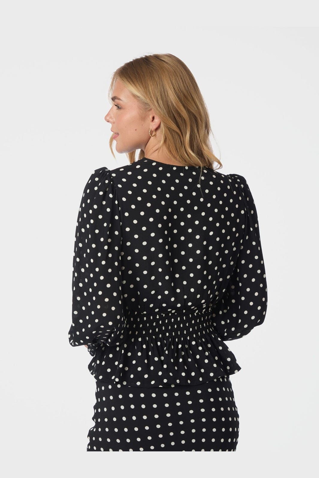 Neo Noir - Tamona Crepe Dot Blouse 167939 - 100 - Black