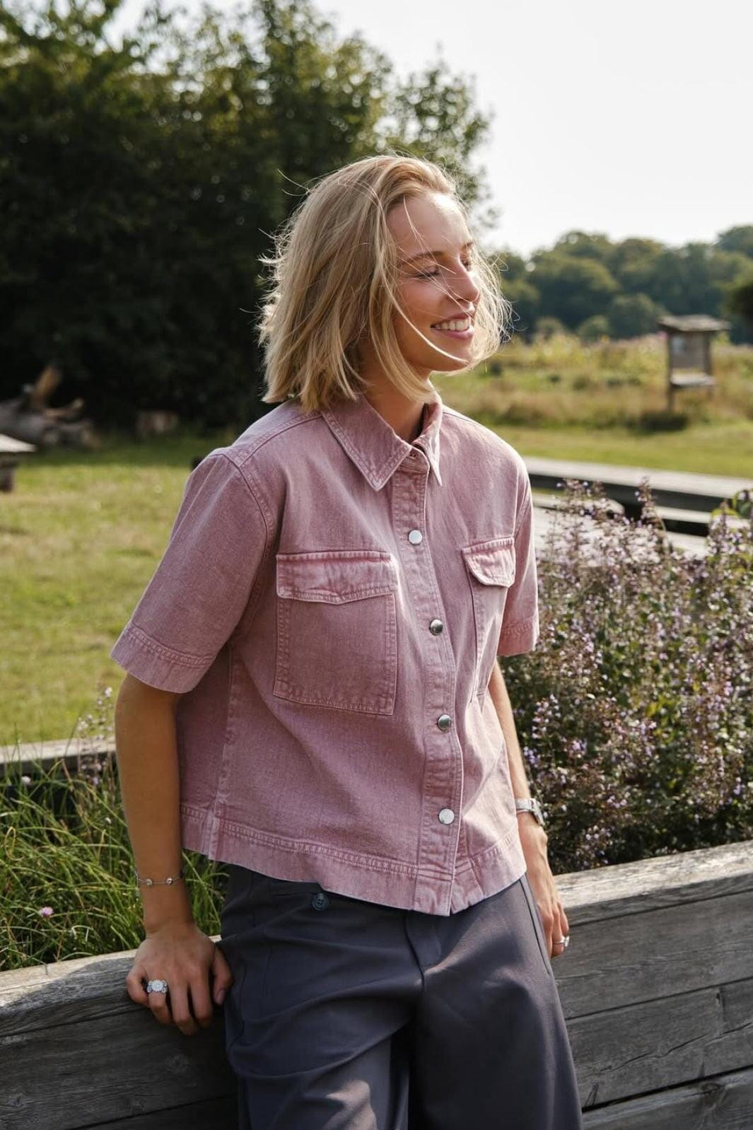 Neo Noir - Tiki Solid Shirt 166370 - 171 - Ash Rose Skjorter 