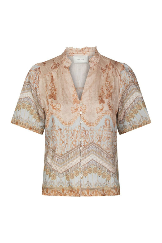 Neo Noir - Torana Flower Border Blouse 169345 - 618 - Flower Peach