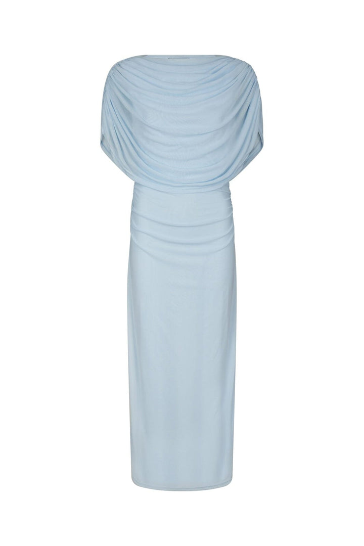 Neo Noir - Tottuna Long Drapy Mesh Dress 168451 - 145 - Light Blue