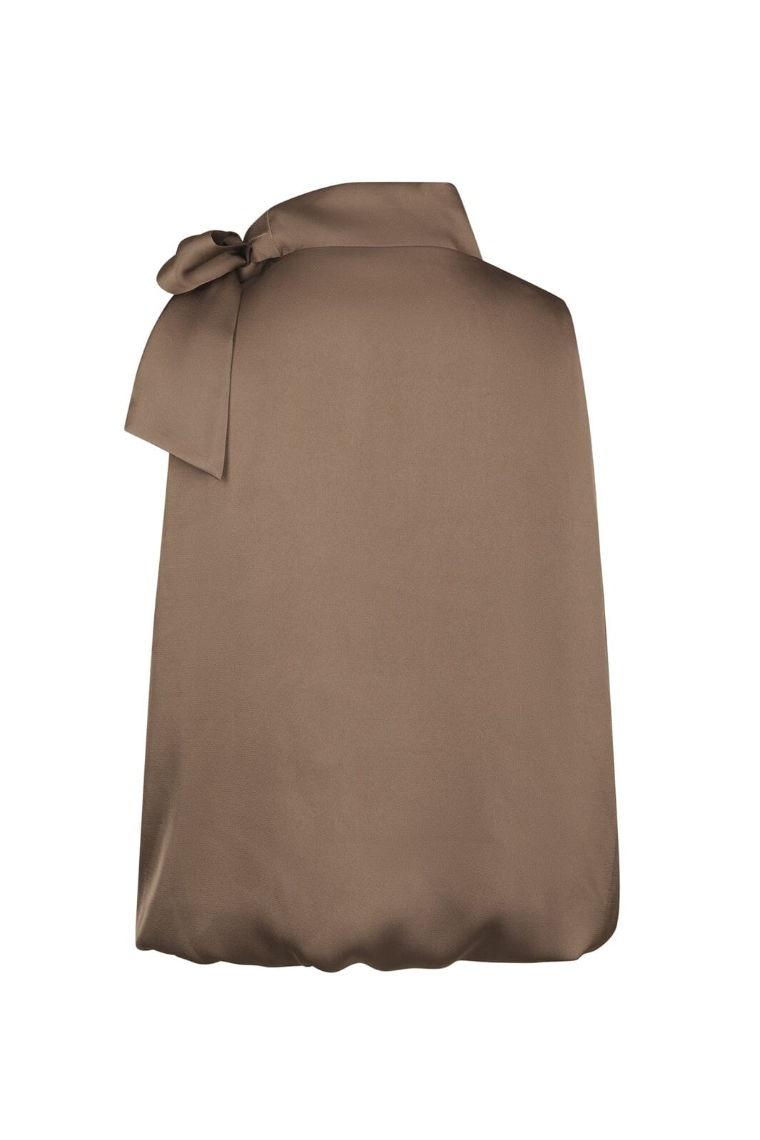 Neo Noir - Veda Drapy Satin Top 166605 - 811 - Dark Taupe