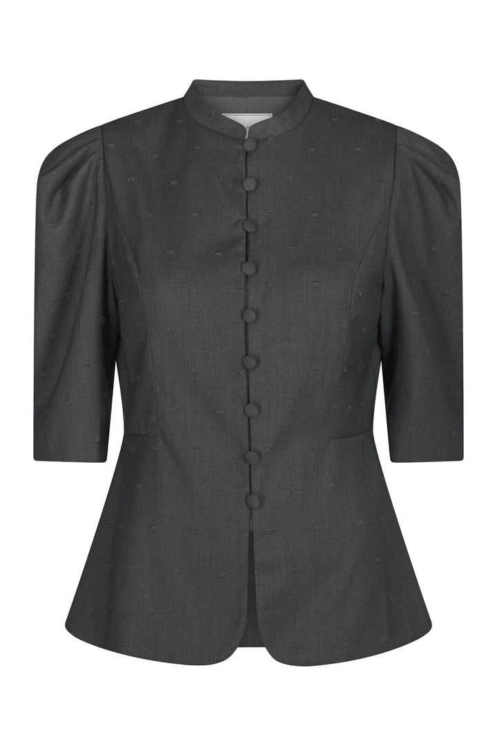 Neo Noir - Vittia Dobby Suit Blouse 170756 - 133 - Grey Melange