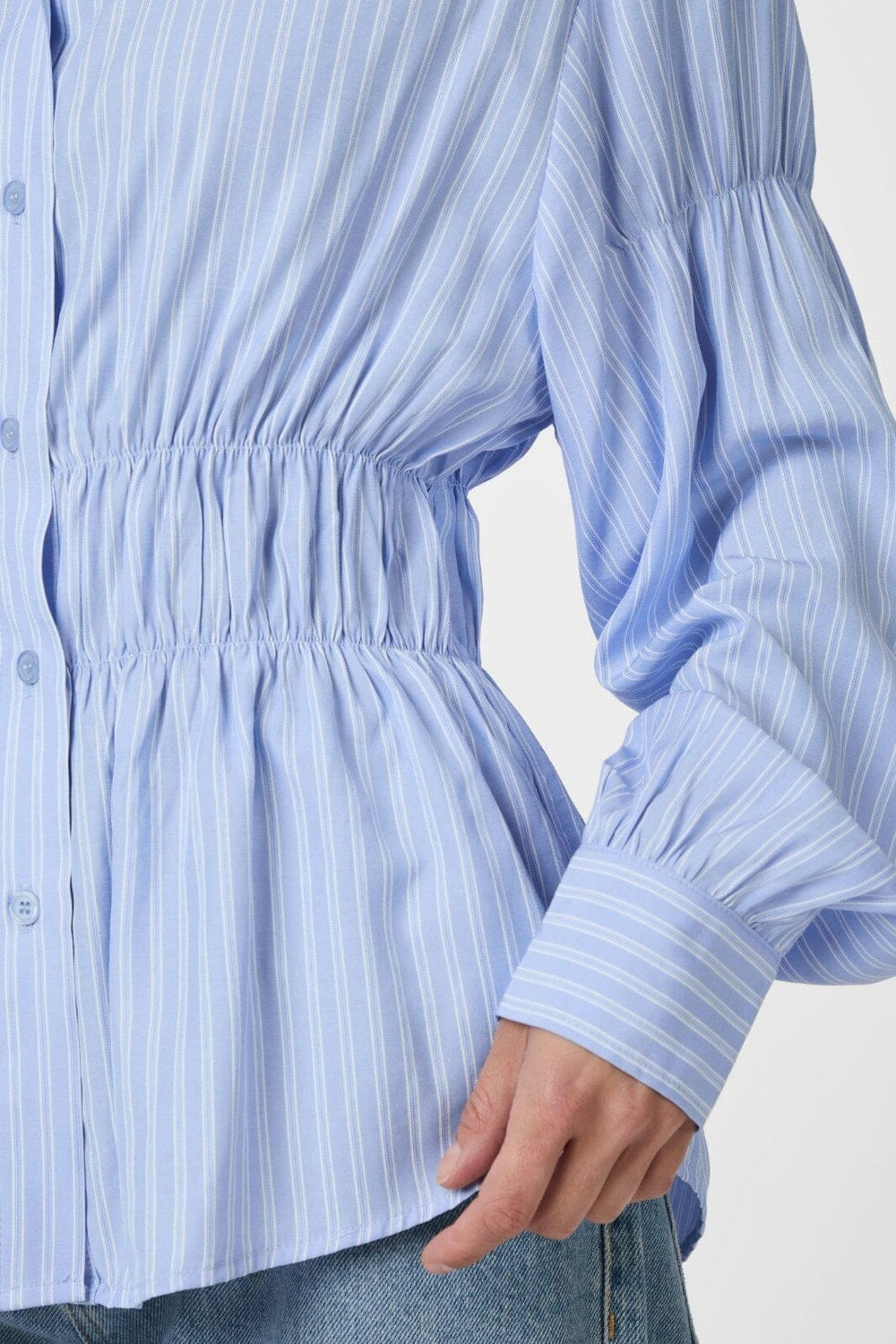 Neo Noir - Wales Stripe Shirt 166278 - 145 - Light Blue