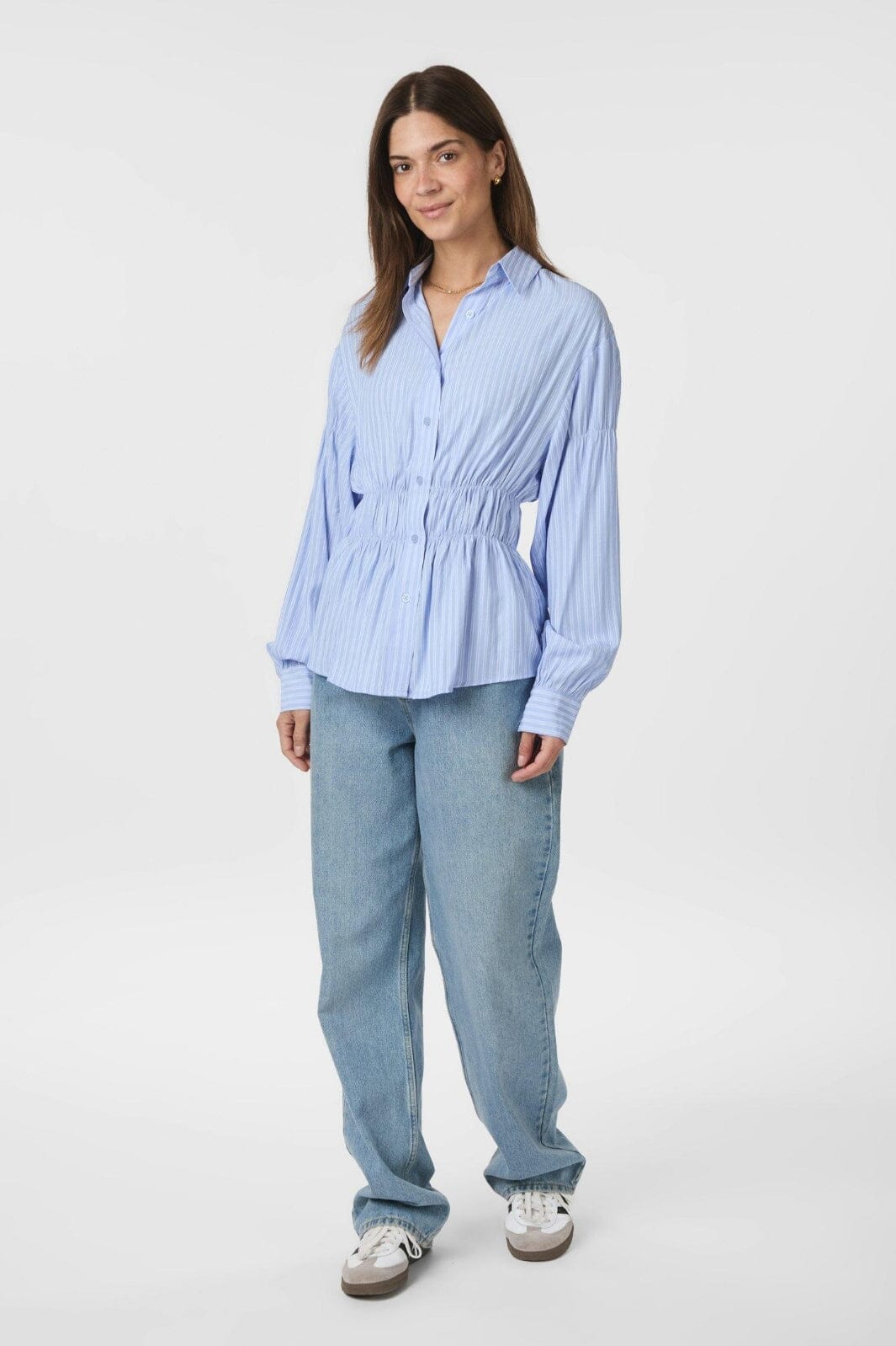 Neo Noir - Wales Stripe Shirt 166278 - 145 - Light Blue