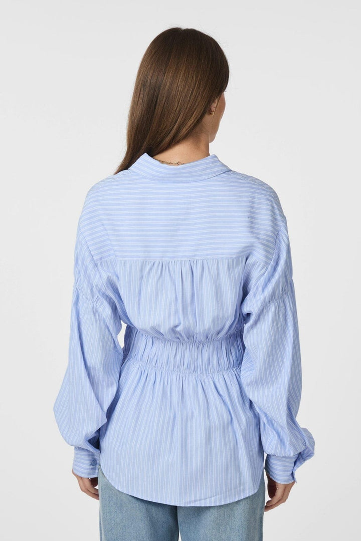 Neo Noir - Wales Stripe Shirt 166278 - 145 - Light Blue