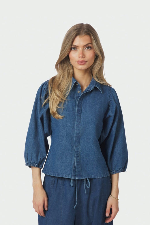 Neo Noir - Wandana Denim Blouse 167092 - 140 - Blue