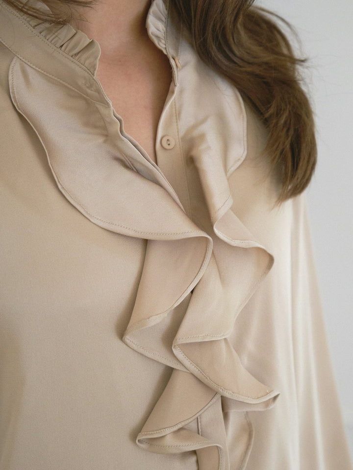 Neo Noir - Zamola Blouse 166450 - 125 - Dark Sand Bluser 