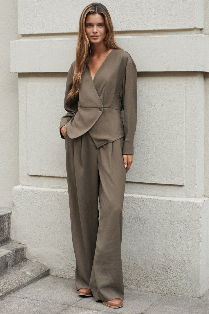 Neo Noir - Zoba Crepe Pants 165685 - 176 - Khaki Bukser 