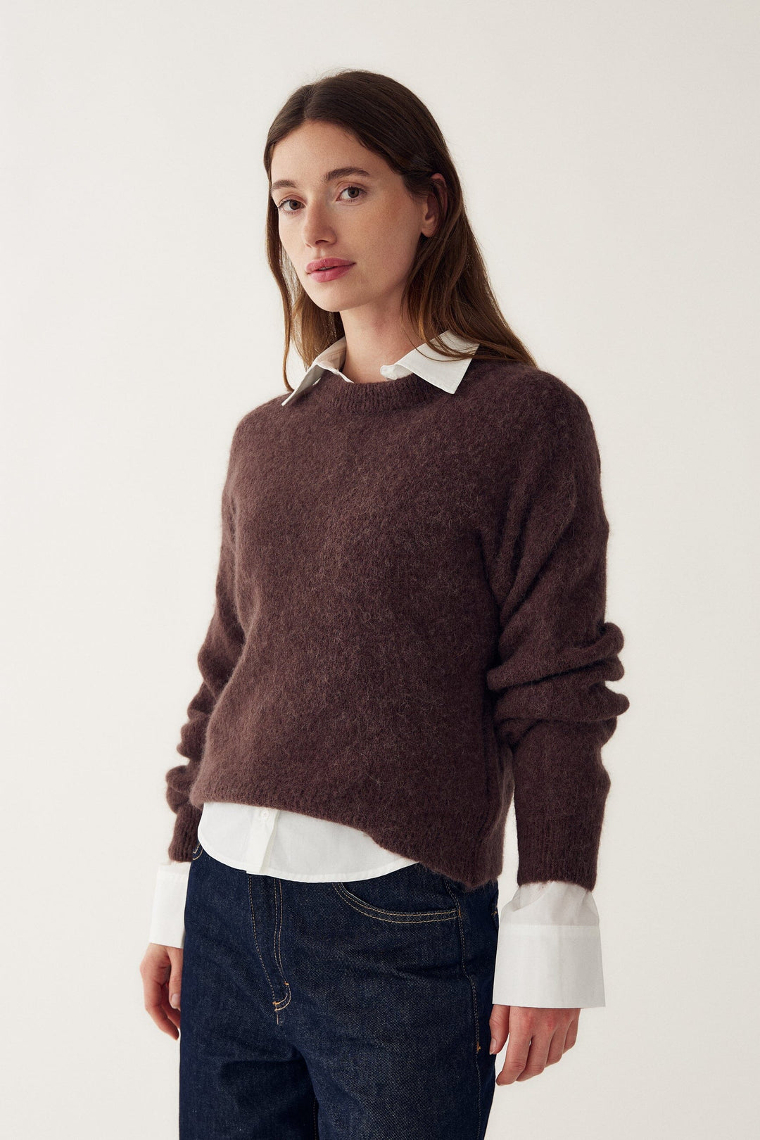 Noella - Kae Knit 12940085 - 1471 - Medium Brown Strikbluser 