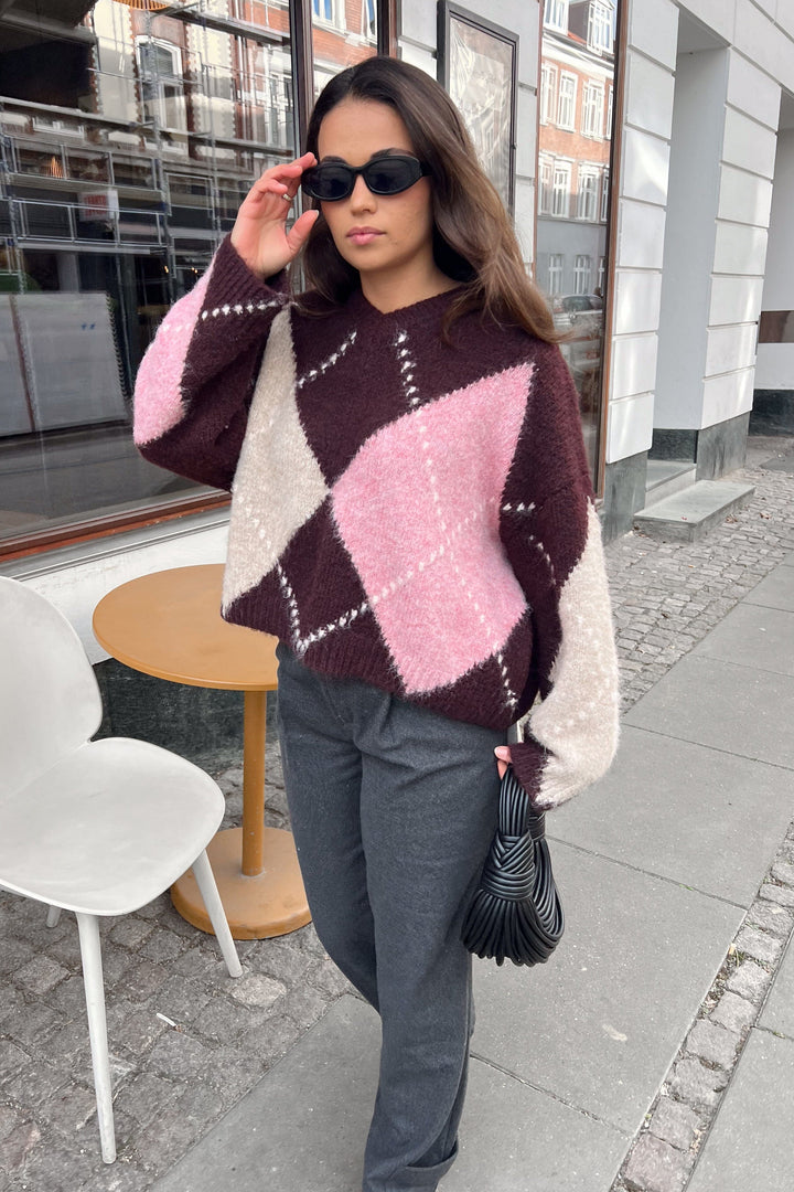 Noella - Lai Knit 14670001 - 1470 - Winetasting Mix Strikbluser 