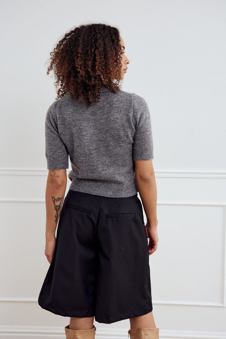 Noella - Levona Knit Polo 13980001 - 019 - Dark Grey Melange