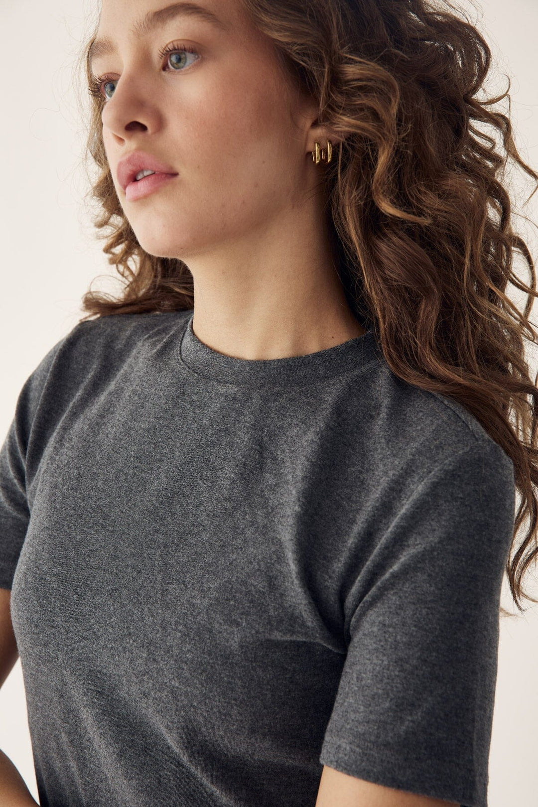 Noella - Lidie Ss Top 14090002 - 019 - Dark Grey Melange T-shirts 