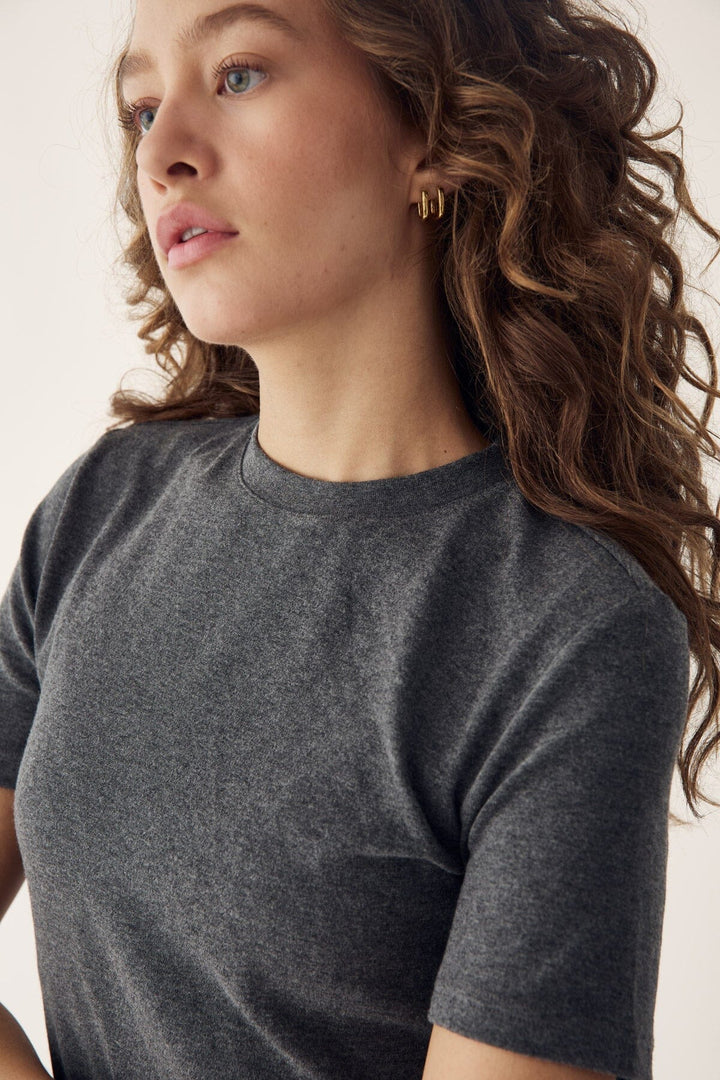 Noella - Lidie Ss Top 14090002 - 019 - Dark Grey Melange T-shirts 