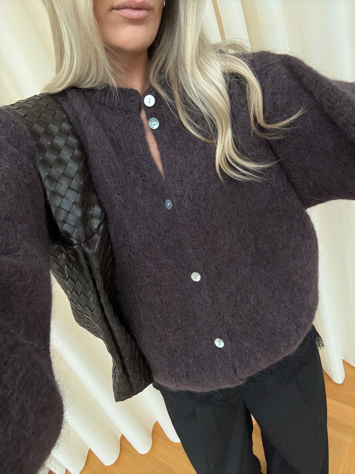 Noella - N-Kae Knit Cardigan 15950001 - 674 - Chocolate Cardigans 
